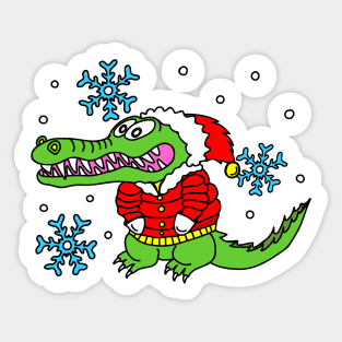 Freezing Alligator Sticker